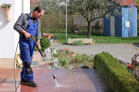 Pressure washing in Nineveh by A Cut Above Cleaning & Floor Care